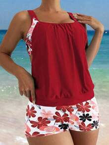 Swim Lushoire Set de 2 piezas de bikini con tirantes finos para la playa y resort de verano en oferta - Multicolor 4 - Ver 4
