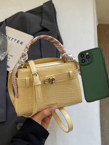 Bolso de mano casual versátil y de color contrastante de moda para mujeres - Amarillo - Ver 7