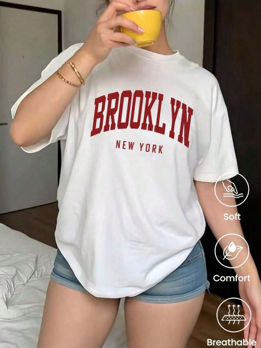 Camiseta de cuello redondo y mangas cortas de ropa fashion, fabricada enéxico, para la temporada primavera-verano 2025.Con estampado de dibujos animados, un modelo de pareja, apta para usar tanto por dentro como por fuera, para oficina y estilo casual, diseñpara hombres y mujeres, en unidad individual.blusas para mujer playeras de mujer blusas casuales para dama - Blanco - Ver 1