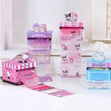SANRIO 6张/套 三丽鸥家族闪光拉出式便捷便签，外观精美，半透明学生重点标记贴纸 - 多款 - 查看 3