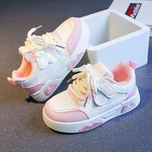 Mädchen Kinder Schuhe 2026 Frühling neuer Stil Kinder Sportschuhe weich atmungsaktiv rutschfest verschleißfest Freizeitschuhe Jungen weiße Sneaker - Pink - Übersicht 15