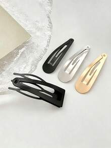 Sản phẩm mới năm 2026 - Bán chạy nhất - Bộ 10/5/1 chiếc kẹp tóc BB kim loại màu đen, phụ kiện tóc dành cho nữ, phù hợp sử dụng hàng ngày, dự tiệc và ngày lễ, kẹp tóc chống rối. - Kẹp BB - Xem 10