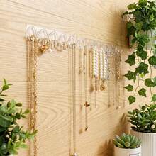 Móc treo vòng cổ bằng acrylic tự dính, giá đỡ trang sức gắn tường, dùng để treo vòng tay, lắc tay, dây chuyền và nhẫn. - Nhiều màu - Xem 3