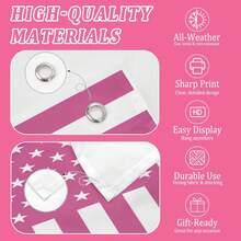 Custom Pink American Flag 3X5 Ft, Personalized Flag, Design Your Own Image, Fun Tapestry Poster For Decorating Club, Concert, Bar, Dorm, Living Room, Bedroom - Multicolor - View 7