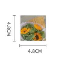 60入花束貼紙 精緻極簡INS風藝術背景裝飾創意貼紙 文具用品 - A - 查看 3