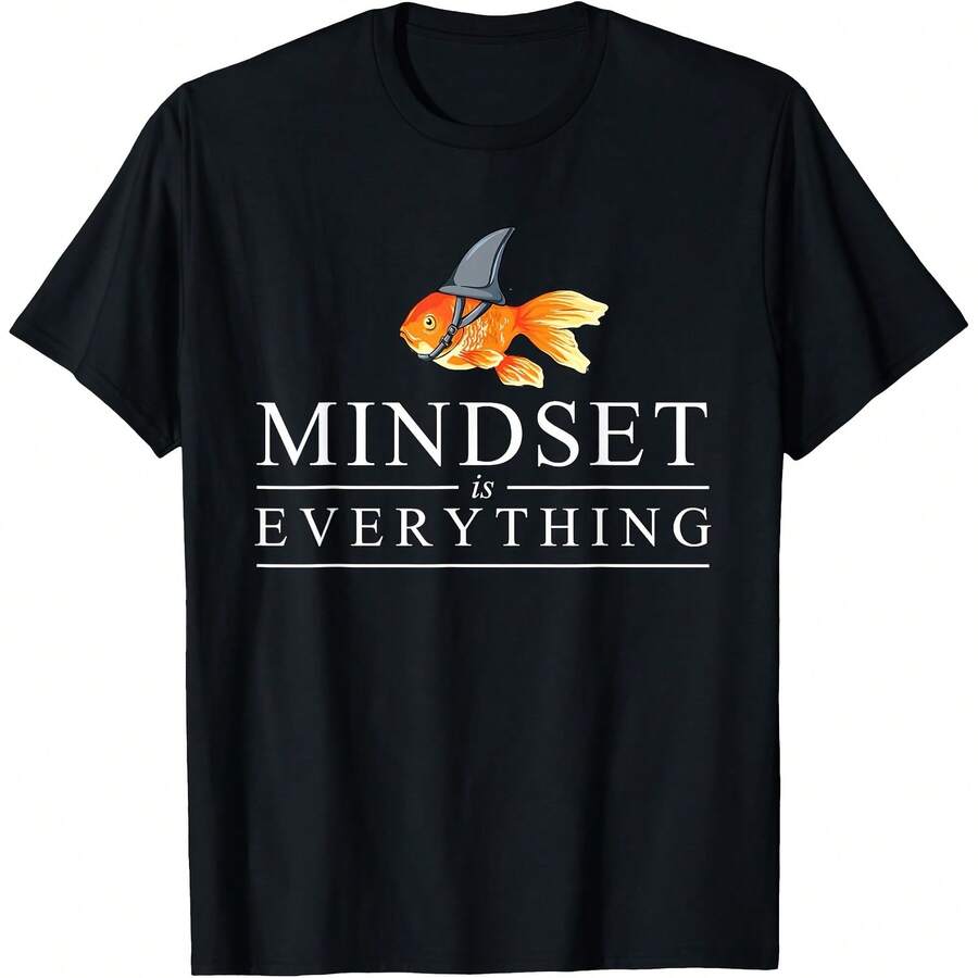 Mindest Is Everything - Motivational Quote Inspiration T-Shirt Small - Black - View 1