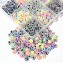 Fashionable Mixed Acrylic Beads, Colorful & Letter Beads, DIY Jewelry Making Accessory Set - Multicolor - View 9
