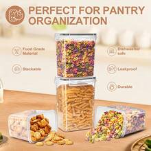 Food Storage Containers With Lids - Spaghetti Container Storage - Flour Sugar Storage Containers, Kitchen Canister, Pantry Organizers And Storage, Suitable For Pasta, Flour, Sugar And Dry Goods, 166oz - Übersicht 5
