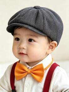 Set Topi Newsboy Vintage dan Dasi Kupu-kupu untuk Balita Laki-laki - Topi + Dasi Kupu-kupu - View 15