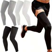 Unisex Full Leg Compression Socks, High Elasticity Full Leg Coverage, Breathable Moisture-Wicking Fabric, Machine Washable, Suitable For Running, Football And Travel - Multicolor - View 1