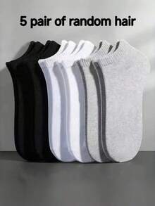 30 Pairs Solid Color Comfortable Lightweight Low-Cut Socks, Available In 1/10/20/30 Pairs - Multicolor - View 4