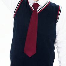 5pcs Boy's Necktie Pre-Tied Adjustable Neck Strap Tie For Wedding Graduation School Uniforms - Black - View 7