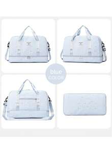 Nueva bolsa de equipaje minimalista de moda versátil casual para deportes y fitness, bolsa para viajes cortos, gran capacidad, impermeable, versátil y exquisita, bolsa para estudiantes unive - Bronce - Ver 9
