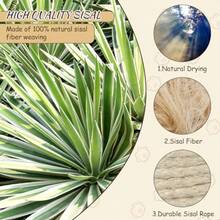 Cuerda de sisal para rascador de gatos de 1/4 pulgadas x 400 pies en total, cuerda de árbol para gatos y gatos, piezas de repuesto, cuerda de cáñamo, para estantes de gatitos, tableros, - como en la foto - Ver 4