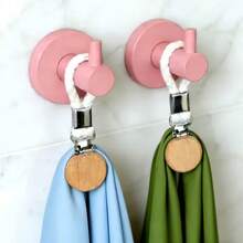 1Pc/2/3Pcs Stainless Steel Towel Clips, Multi-Functional Bathroom Hooks With Rope, Suitable For Towels And Face Cloths, Home Bathroom Storage Accessories - Multicolor - View 12