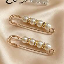 2pcs Pants Waist Cincher Clips, Anti-Exposure Brooch - Off-white 2pcs - View 8