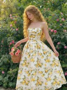Vestido midi plisado elegante con estampado floral para mujer - Multicolor 2 - Ver 8