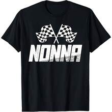 Nonna Pit Crew Family Racing Birthday Race Car T-Shirt - Black - View 1