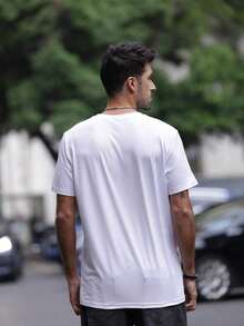 Camiseta casual de manga corta y cuello redondo para hombres, con letras y motivos divertidos estampados.Diseño holgado, tejido de alta calidad, tacto suave y cómodo, excelente transpirabilidad, absorbe la sudor sin encogerse.Ideal para hombres y mujeres, diseño para parejas, camiseta de pareja de mangas medias y largas, un artículo imprescindible en verano - Blanco - Ver 2