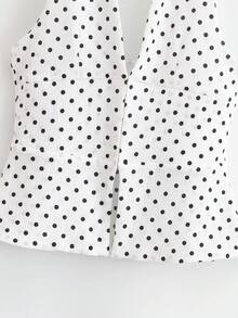 Polka Dot Halter Neck Top, Summer - Black and White - View 7