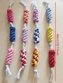 Durable Interactive Dog Chew Toy, Suitable For Medium And Small Dogs Chewing And Interaction. Multi-Functional Teeth Cleaning Rope, For Indoor/Outdoor Training And Dental Care, Designed For Strong Chewers, Suitable For All Dog Breeds (Puppies And Adult Dogs) - Nhiều màu - Xem 2
