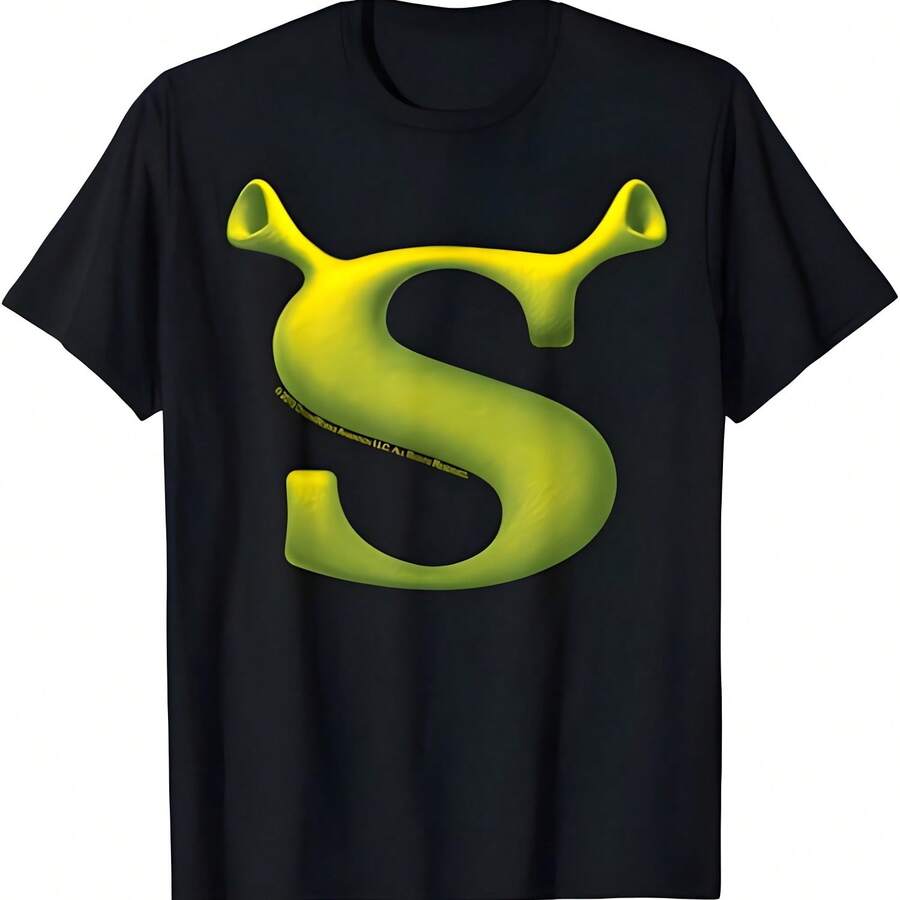 Camiseta con logo inicial de Shreks - Negro - Ver 1