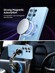 CteGlodrix Ốp lưng điện thoại từ tính cho Galaxy A56 A36 A16 S25 FE S26 A17 A07 [Tích hợp bảo vệ ống kính camera] Ốp bảo vệ điện thoại siêu mỏng bằng silicon mềm chống rơi, bóng kim loại cho S26 Ultra S25 Ultra S24 Ultra - Đỉnh xa màu xanh - Xem 5