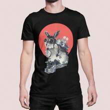 Printed T-Shirt For Men And Women - 黑色 - View 1