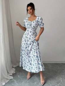 Women Midi Dresses - Rojo - View 11