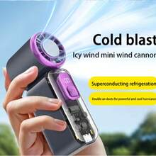 Ventilador portátil de mano mini, ventilador personal de alta velocidad de 199 velocidades y 16,900 RPM con pantalla LED, recargable por USB, con cordón, adecuado para maquillaje, viajes, exteriores, regalo para mujeres y niñas, rosa - Soporte de Mano - Ver 2
