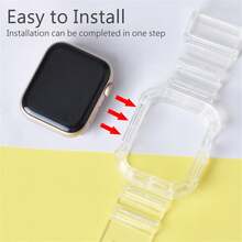 BEIMUSON Funda protectora transparente todo en uno para Apple Watch Ultra, Series 11/10/9/8/7/6/5/4/3, cobertura completa a prueba de golpes, carcasa blanda, ligera y duradera, instalación sin herramientas - Multicolor - Ver 6