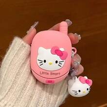 SANRIO Ốp bảo vệ tai nghe Bluetooth không dây KT hình mèo KT 3D dễ thương, kiểu dáng retro, tương thích với Pro 3, 1/2, chất liệu silicon, phù hợp với thế hệ thứ 4, thích hợp cho nữ. - Màu Hồng baby - Xem 2