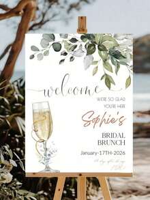 Elegant Wedding Welcome Sign Template, Wedding Welcome Sign, Wedding Photo Collage, Modern Welcome Sign, Printable Wedding Reception Poster - Multicolor - View 5