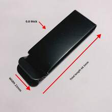 2件裝 69x22mm 黑色金屬彈簧鋼腰帶夾，重型多用途工具夾口袋夾，適用於鑰匙架、槍套、皮套製作，男士DIY工具、旅行日常攜帶五金配件 - A - 查看 9