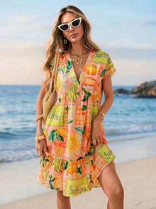 Women Midi Dresses - Multicolor 7 - View 4