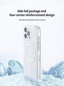 1 pieza Funda de teléfono magnética transparente de lujo con adsorción magnética fuerte compatible con Apple 17/17PRO/17AIR/17PROMAX/16PROMAX 16PLUS 16PRO 16E 16 15ProMax 15PLUS 15PRO 15 14PLUS 14 14ProMax 13ProMax 12 Pro Max 11 Pro Max 11 Pro XS XR X 7 8 Plus SE 13 11 12 12Pro 13Pro 14Pro 7G 8G, con carga inalámbrica y carcasa protectora rígida, regalo de cumpleaños de primavera - transparente - Ver 5