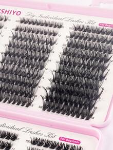 580 sợi mi giả, độ cong D, tự nhiên và mềm mại, 30D+40D+50D+60D+80D+100D, độ dài hỗn hợp 10mm-18mm, mi giả tự làm. - Xem 6