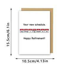 Happy Retirement Cards, Retiree Congratulations Card, 'Your New Schedule', Funny Retirement Cards, Retirement Gifts For Colleagues And Friends - Multicolor - View 3