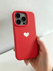Ốp điện thoại hình trái tim màu đen đơn giản, tương thích với iPhone 17 Pro Max/17 Pro/17 Air/17/16 Pro Max/16 Pro/16/16 Plus/15/15 Pro Max/15 Pro/15 Plus/11/12/13/14 Pro Max/11 Pro/11 Pro Max/12 Pro/12 Pro Max/13 Pro/13 Pro Max/14 Pro/14 Pro Max/14 Plus, thiết kế sáng tạo dành cho cả nam và nữ. - Đỏ - Xem 3