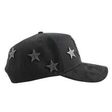 Barbas Hats Dark Nebula Snapback Baseball Cap Black Streetwear Adjustable Unisex Hip Hop Hat - Black - View 5