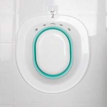 1 chậu chăm sóc gấp gọn, thích hợp cho người già, phụ nữ dùng thuốc vùng kín, phụ nữ mang thai và sau sinh, chậu ngâm không cần bồn cầu có lỗ thoát nước. - Hồng - Xem 7