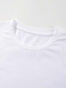 Summer Style Off-Shoulder Printed T-Shirt, Versatile And Stylish For Beach Vacations, Machine Washable, Casual Holiday Top, Streetwear And Sportswear | Clothing For Juneteenth, Father's Day And 4th Of July, Women's T-Shirts For Vacation And Office, Comfortable - 白色 - 查看 4