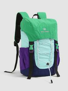 1pc Multicolor Contrast Functional Drawstring Backpack, Versatile Daypack For Commuting, Hiking, Traveling, Suitable As Holiday/Gift - Multicolor - View 15