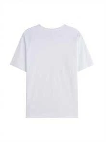Camiseta Vintage para Mujer 2026 con Estampado para el Día de la Madre - Estampado Floral y Geométrico "La Mejor Mamá", Camiseta Casual de Manga Corta, Cuello Redondo Pequeño, Lavable a Máquina para Primavera/Verano, Camiseta para Mamá, Blusa de Corte Holgado - Blanco - Ver 3