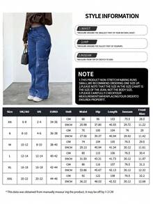 NVFelix 2026 Nuevos jeans de tiro alto, rectos y holgados para mujeres, elegante estilo casual Y2K streetwear, adecuado para primavera/verano - Azul lavado medio - Ver 5
