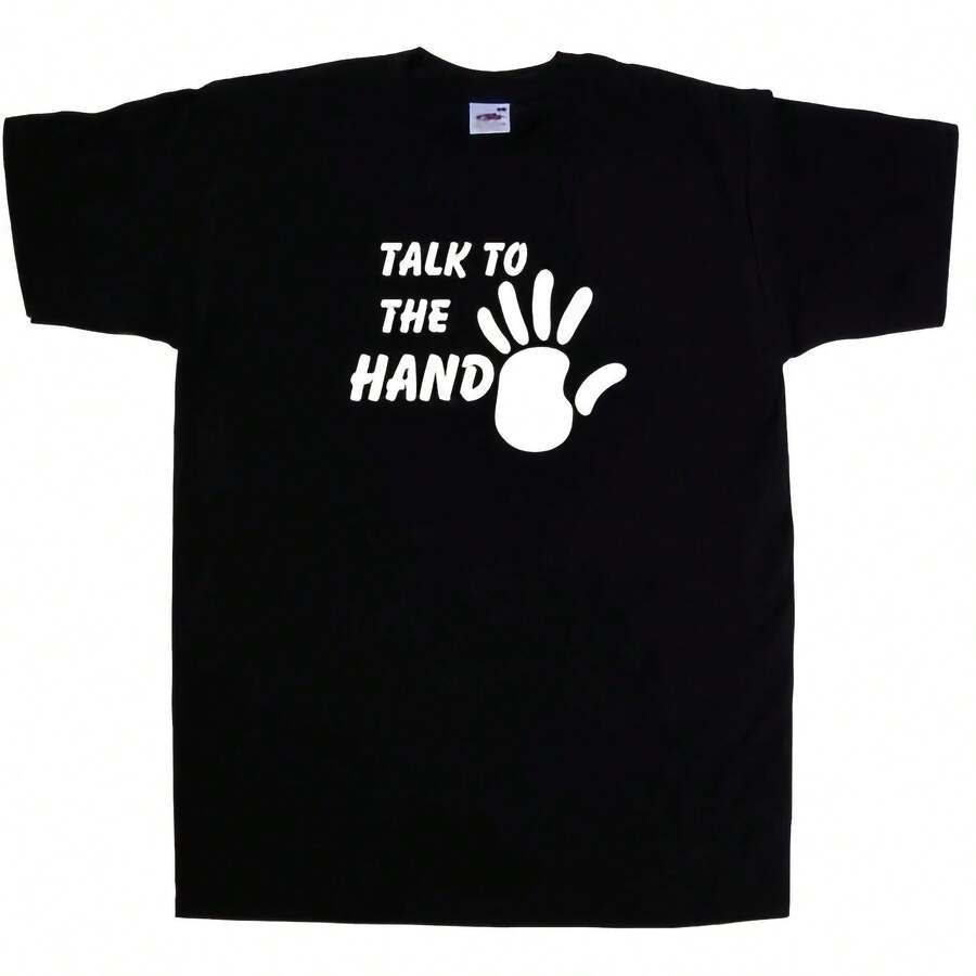 Hablar a la mano camiseta divertida - forma - Ver 1