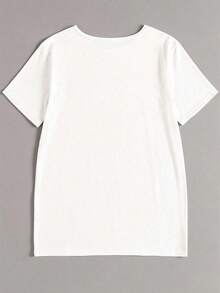 Camisetas ligeras con estampados gráficos, camisa hawaiana, estampado de vacaciones en la playa, camiseta de manga corta con cuello redondo, top casual de primavera/verano, ropa de mujer de talla grande, 100% algodón, opción popular. - Blanco - Ver 5