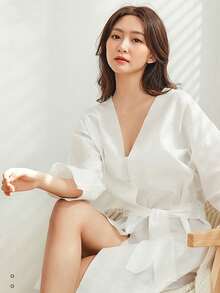 4pcs Portable Disposable Bath Towels, Suitable For Hotel, Travel, Thick Long Bathrobe - Multicolor - View 5