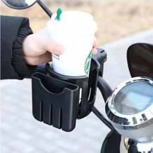 1pc Multi-Function 2-In-1 Cup Holder, 360° Rotation No Drilling Required, Suitable For Bicycle, Motorcycle, Baby Stroller, Water Bottle & Phone Holder - Multicolor - View 4