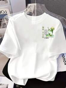 Camiseta unisex% algodón, modelo 2026, lavable aáquina, cómoda para todas las estaciones, adecuada para deportes al aire libre, fiestas en la playa y uso diario, con un diseño novedoso y estilo moderno, ¡tu mejor elección! - Blanco - Ver 3